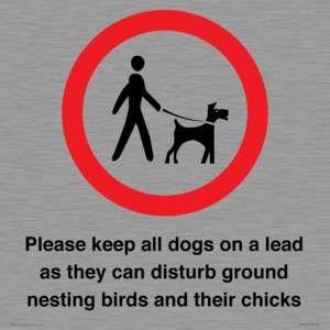 Please keep all dogs on a lead as they can disturb ground nesting birds and their chicks